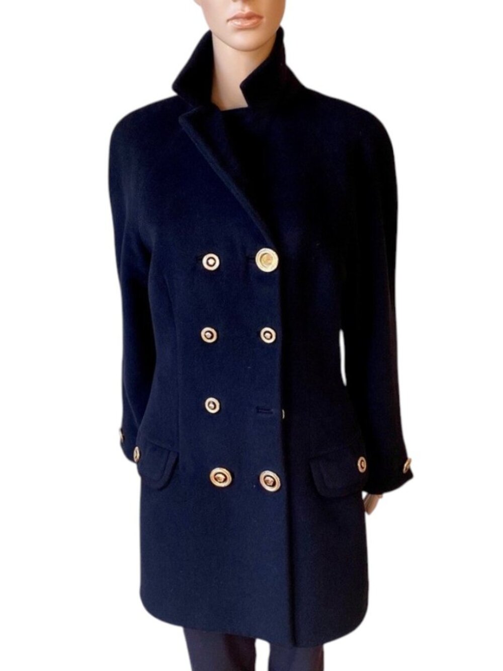 Gianni Versace Vintage Couture 90s Pea Coat – Size IT 42 (US 8)